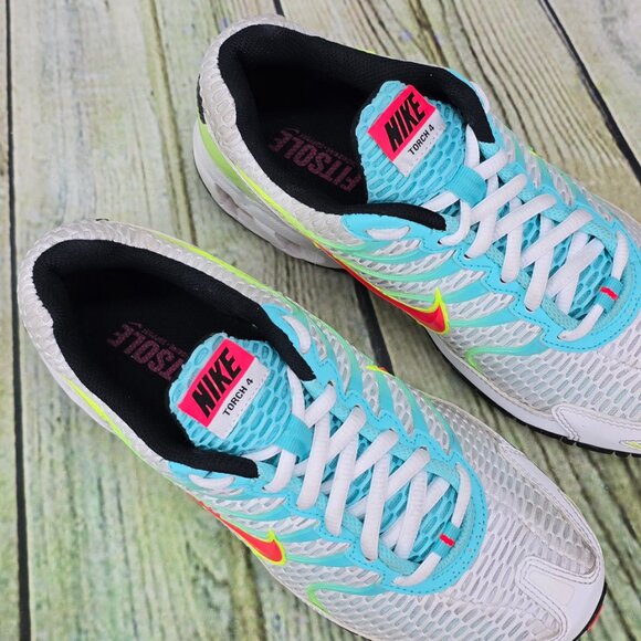 Nike Air Max Torch 4 Women’s Size 7.5 Running Shoes White Volt Crimson CW5607-10 - Picture 7 of 9